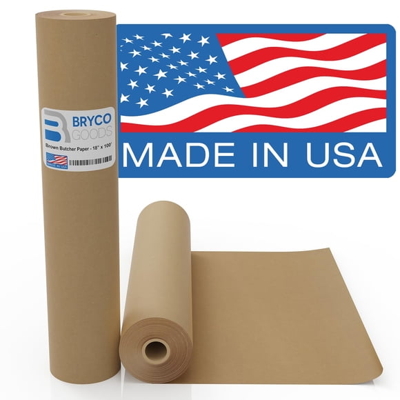 Rollo de papel de carnicero Bryco Food Grade 45 cm x 30 m, color marrón