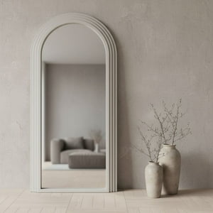 Santu Home & Deco - Espejo Arco Escalonado Beige Cuerpo Entero 200X100Cm