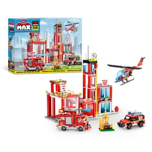 Max Build More - Ladrillos De Construcción: Juguete Max Adventure Fire Rescue, 916 Piezas