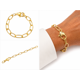 thumbnail image 4 of Pulsera Eslabones Corazón con Baño de Oro 18K., 4 of 6