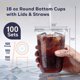 thumbnail image 2 of Vasos para Beber Fit Meal Prep Plástico Transparente 16 oz Paquete de 100, 2 of 7