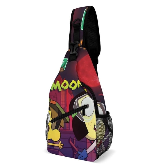 Los Vecinos Green Riñonera Bandolera con Estampado Integral para Hombres y Mujeres, Bolso Cruzado Gráfico de Tendencia, Mochila de Hombro Streetwear para Ciclismo y Deportes, Riñonera Versátil Casual