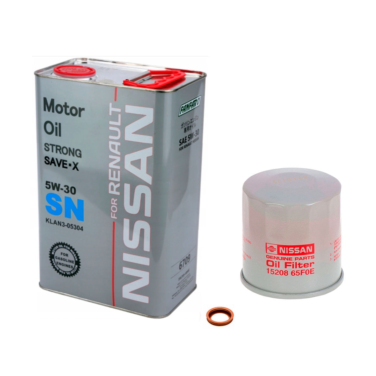 Nissan - Kit Cambio Aceite Versa N17 2012 A 2020 4lt + Filtro Original Y Golilla