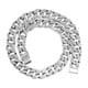 thumbnail image 3 of Cadena Cubana Bling De Lujo Largos Pavimentados Pavimentados Fuerte Para Hombres Party Silver 19.68 Pulgadas, 3 of 5