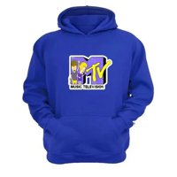 Genérico - Polerón Canguro Mtv´S Azul Talla L Unisex