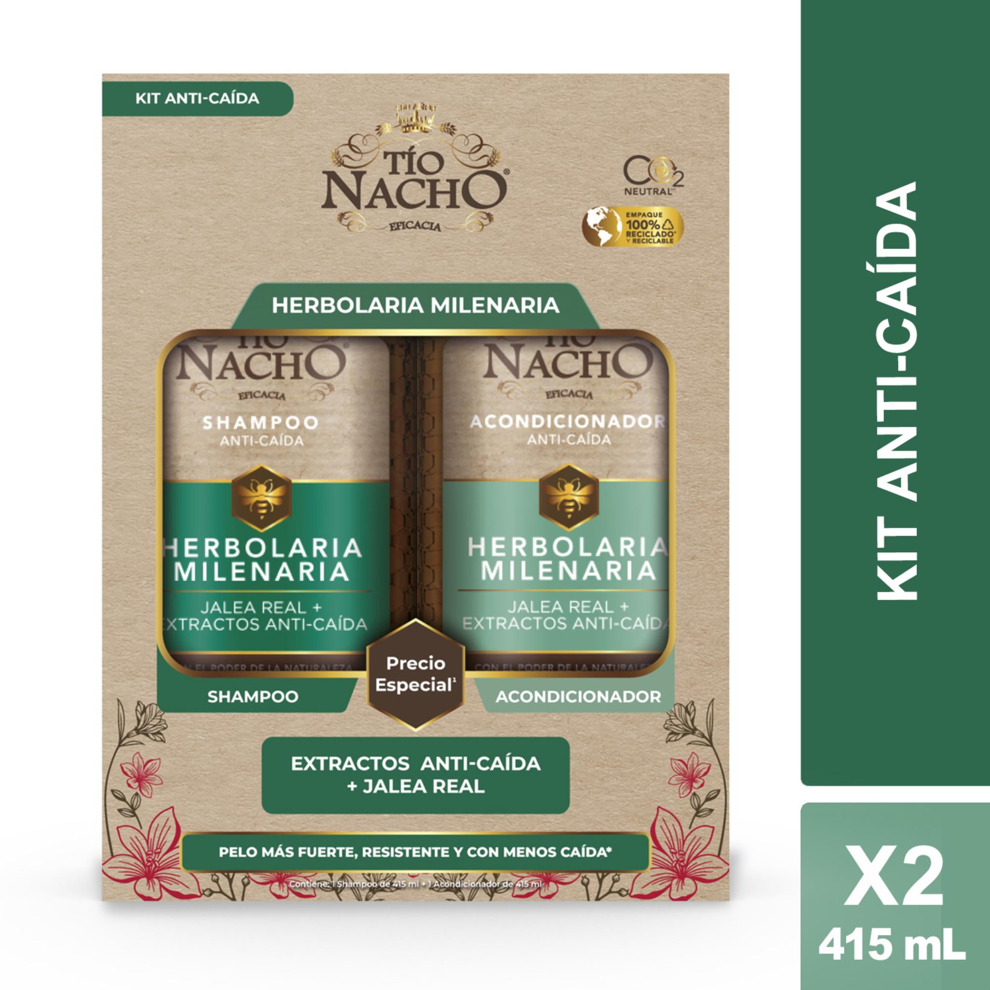 Pack Tío Nacho Herbolaria Shampoo + Acondicionador 415 Ml