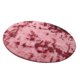 thumbnail image 3 of Alfombrilla Redonda Peluda Para Dormitorio, Al Lado De La Alfombra, 100 Cm, Color Rojo Vino, 3 of 5