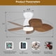 thumbnail image 3 of Ventilador de techo Kviflon Low Profile con luces y mando a distancia de 30 pulgadas, 3 of 3