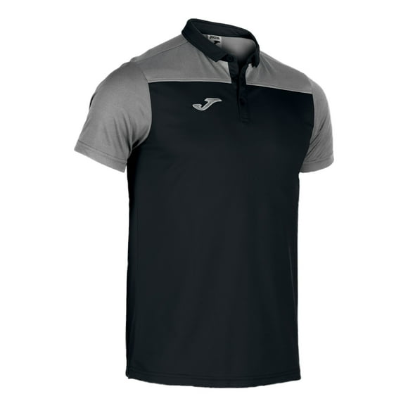 Polera Polo Hombre Hobby II Negro Gris Joma
