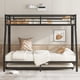 thumbnail image 1 of Twin over Full Metal Bunk Bed with Twin Size Trundle, Black, 1 of 3