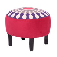 Máxima Design - Pouf Jack Lotto Rosado Estampado 48X48X40 Cm