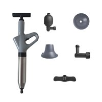 Magideal - Émbolo De Inodoro Herramienta De Desbloqueo De Obstrucción De Drenaje Fregadero Profesional Émbolo Obstruido Émbolo De Tubería De Drenaje De Aire De A , Gris