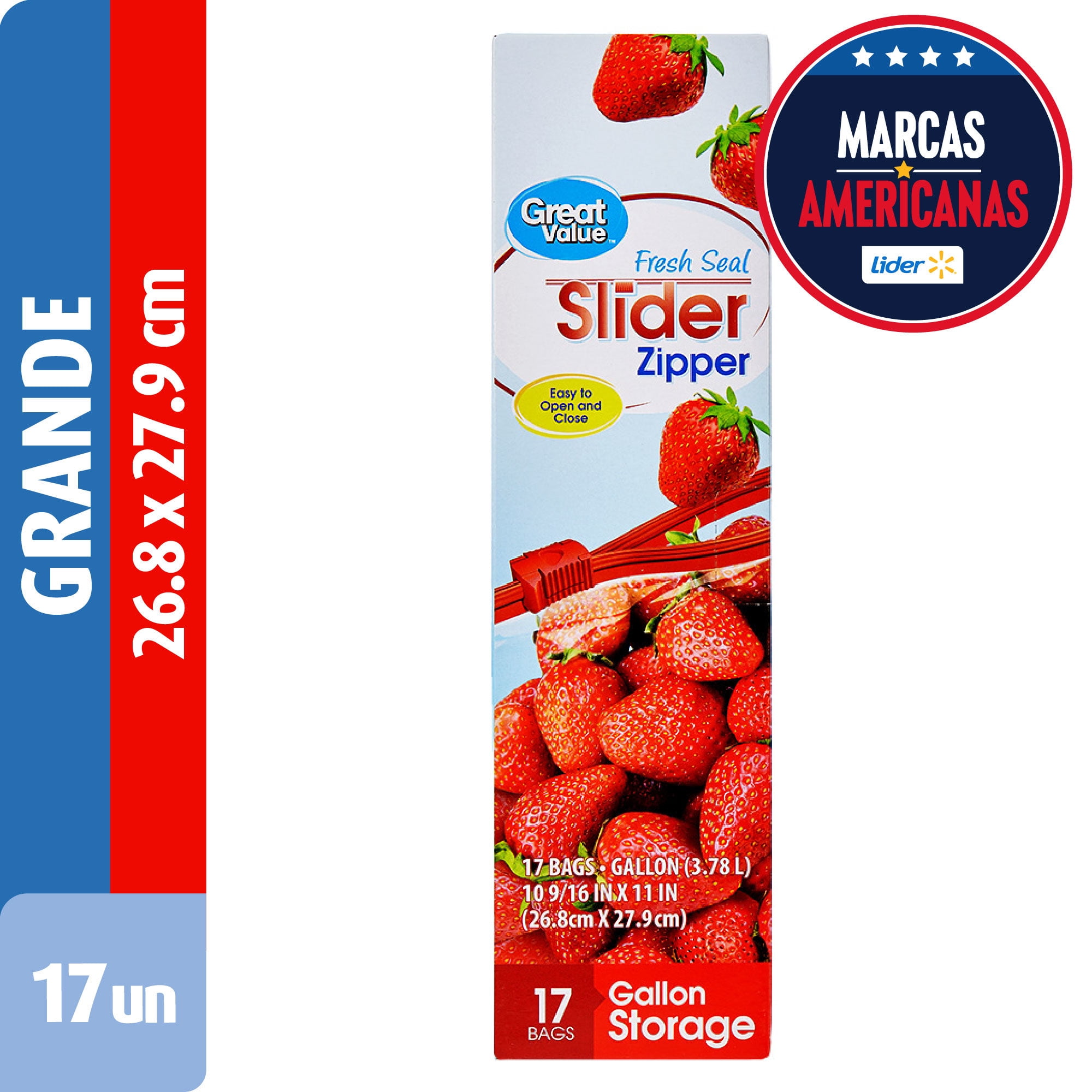 Bolsas Herméticas Grande Con Cierre 26.8x27.9 Cm 17 Un Great Value