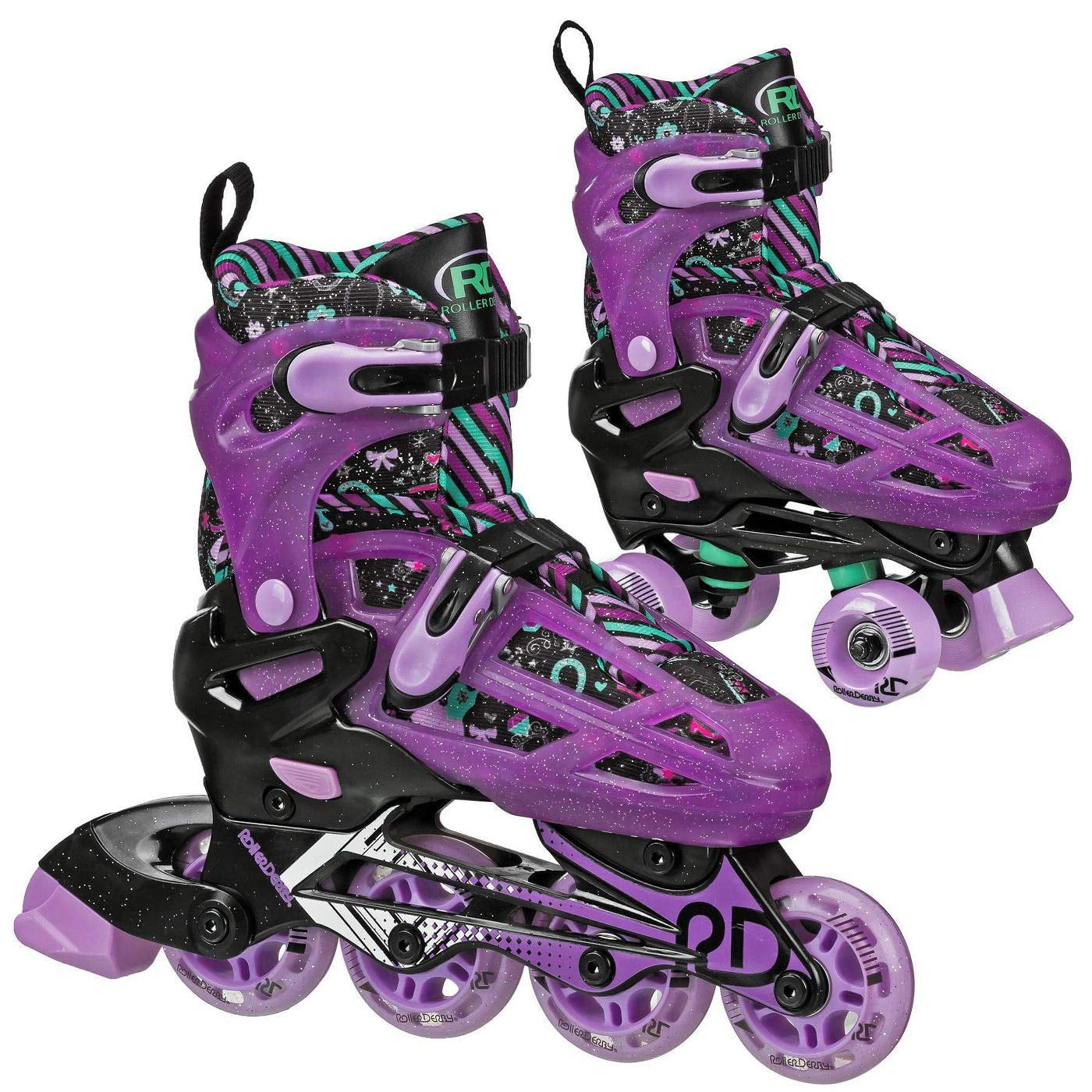 Patines Roller Derby Falcon 2 En 1 Combo Para Niños