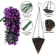 thumbnail image 3 of Cesta Colgante Con Flores Artificiales Purple Morning Glory, 3 of 7