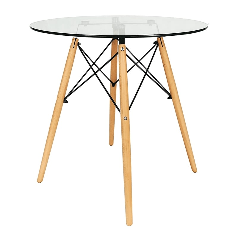 Moadchile - Mesa Eames Redonda 80 Cm Vidrio