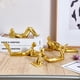 thumbnail image 2 of Gold Home Decor Thinker Reading Women Statue for Living Room, Estante moderno Decoraciones de acento, Figuras de colección de resina para escritorio de mesa de dormitorio de oficina, Oro, 2 of 3