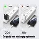 thumbnail image 5 of Bloque cargador REKNA de 20W con puerto USB-C y USB-A para iPhone y iPad, 5 of 7