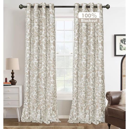 Cortinas Térmicas Driftaway Julia, 132 X 244 Cm, Color Camel
