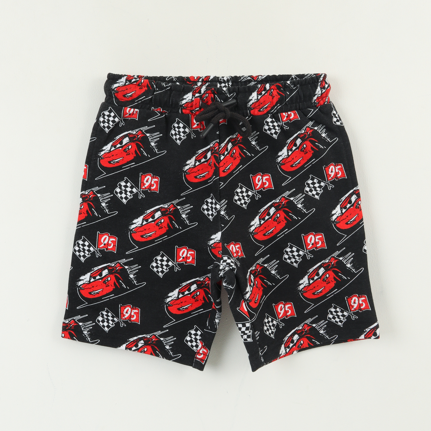 Short Cordón Niño Negro Full Print Cars Disney