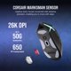 thumbnail image 4 of Ratón para juegos Corsair NIGHTSABRE RGB inalámbrico 26,000 DPI, 4 of 8