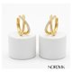 thumbnail image 5 of Aros Pegados X Plata 925 Oro 18k Y Circonita Nordvik Regalo Dorado, 5 of 6