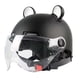 thumbnail image 3 of Accesorio Para Casco De Ciclomotor De Cara Abierta Para Motocicletas Eléctricas Chopper Moped Negro, 3 of 3