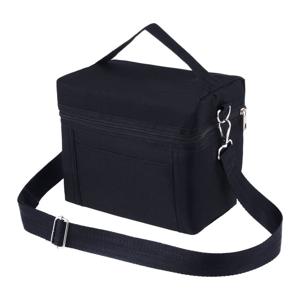 Bolsa de Almuerzo Reutilizable REGALWOVEN para Hombres, Lonchera a Prueba de Fugas para Trabajo y Picnic Negro 8.3*5.1*7.1in