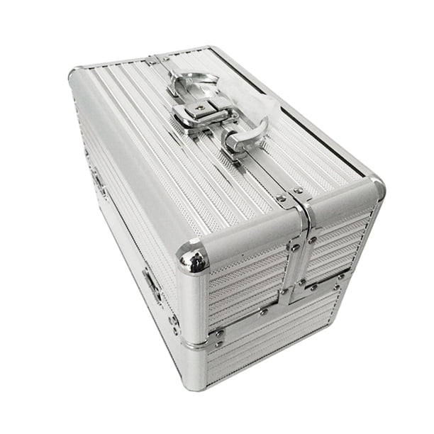 Estuche de maquillaje, bolsa de maquillaje portátil, equipaje de mano multifunción, caja de herramientas cosmética portátil, caja de almacenamiento de argén