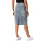 thumbnail image 3 of INSPIRE CHIC Falda de Mezclilla de Cintura Alta para Mujer Falda de Jean de Largo a la Rodilla con Dobladillo Deshilachado y Bolsillos Gris Azul XL, 3 of 6