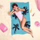 thumbnail image 5 of REGALWOVEN Toalla de Playa Sobredimensionada, Absorbente y de Secado Rápido, Toallas de Piscina Gruesas para Natación, Camping Azul_2 28' x 56', 5 of 7