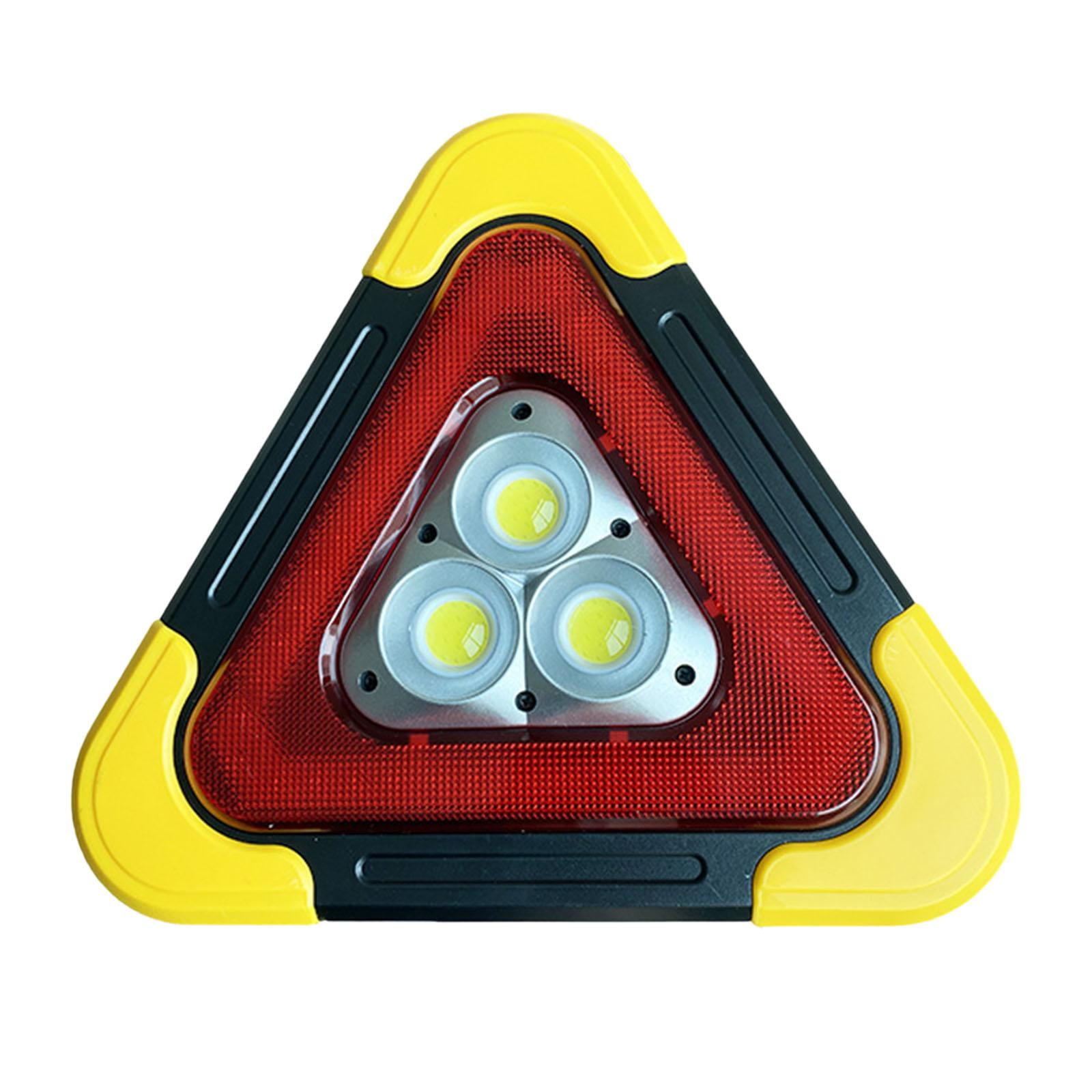 Ioensy - La Luz De Emergencia A Prueba De Golpes Del Triángulo Amonestador De La Emergencia Para La Seguridad Del Automóvil Del Camión Contiene 3 Lámparas