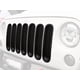 thumbnail image 1 of Insertos de parrilla Hooke Road para Jeep Wrangler JK, color negro mate, 1 of 9