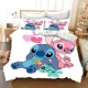 thumbnail image 1 of x378 Bed SheetsAnime Stitch Angle Cartoon Love Child Duvet Cover Set HD Comforter Cover Bedclothes for Kids Bedding Sets Bedroom Decor 3-Piece Bedding Set (1 Duvet Cover + 2 Pillow Shams) nj378, 1 of 5