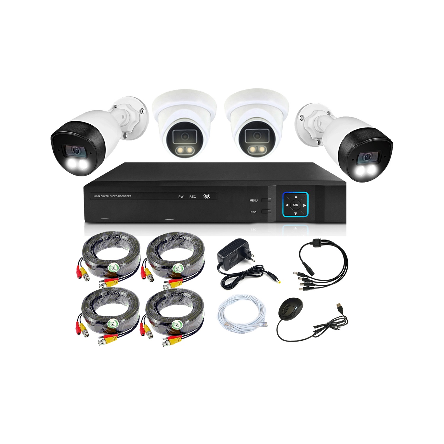 Vipa - Kit Seguridad Mixto Hd 4 Cámaras Hd - M45H