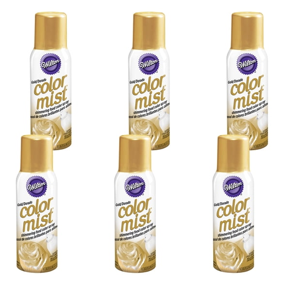 Spray colorante para alimentos Wilton Gold Color Mist, 42 g (paquete de 6)
