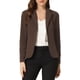 thumbnail image 1 of INSPIRE CHIC Blazer de Trabajo para Mujer con Solapa, Manga Larga, Chaqueta de Traje, Color Café, Talla XL, 1 of 6