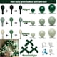 thumbnail image 4 of Kit de arco de globos verde esmeralda con moño verde bosque oscuro, 4 of 9