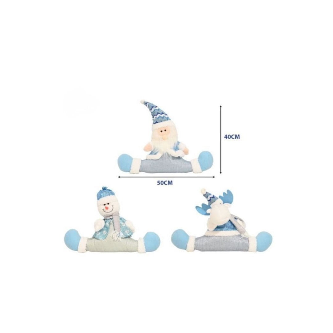 Click Ventas - Muñeco Navideño Patas Largas 40cm Celeste Navidad