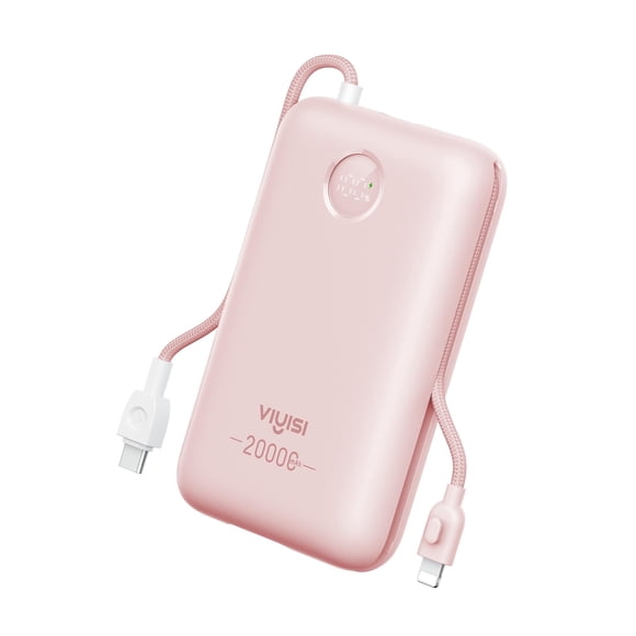 Power Bank VIYISI 20000 mAh 30 W de carga rápida, luz rosa