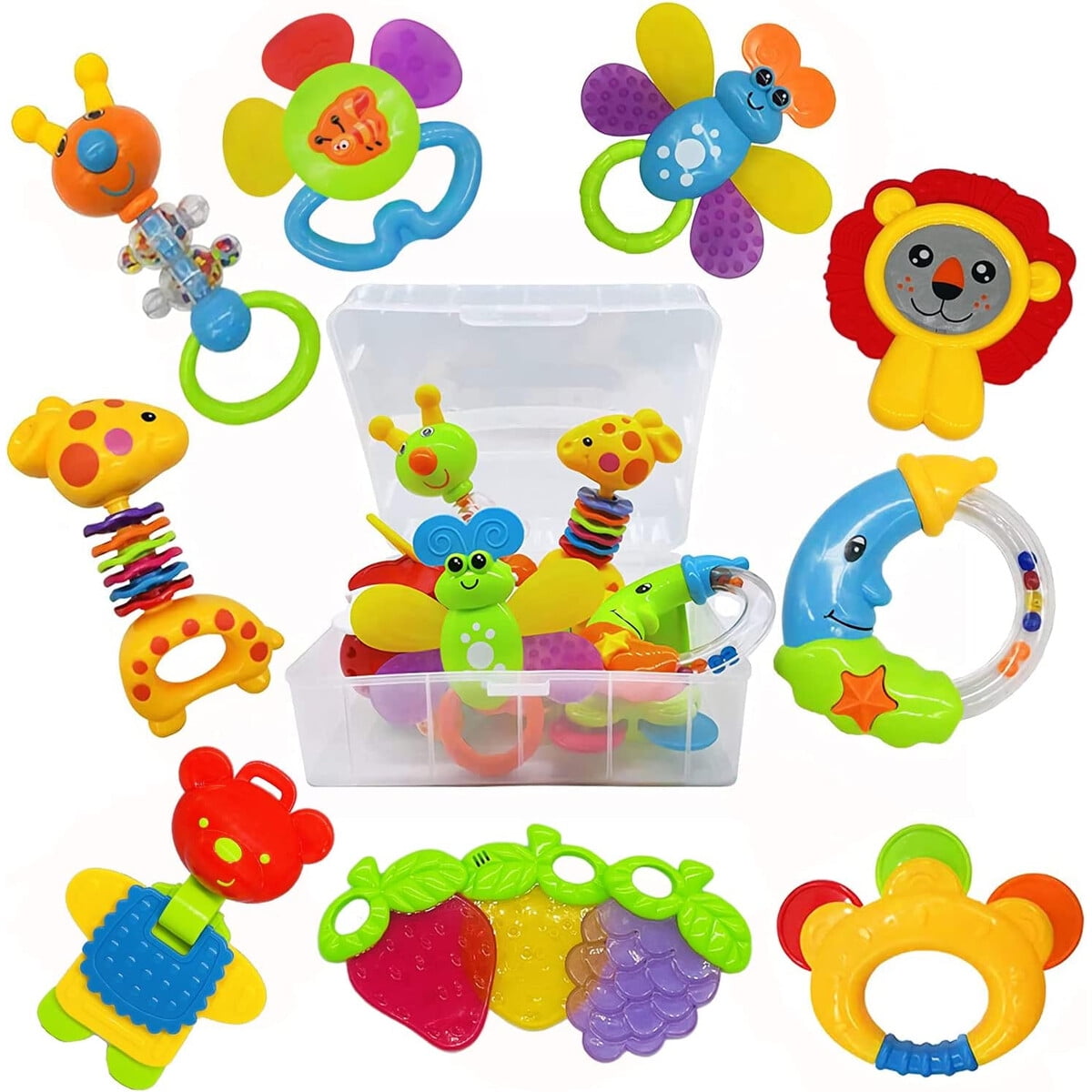 Set Sonajeros Mordedores Beba Aiviai Bpa Free 36 Meses Sensorial