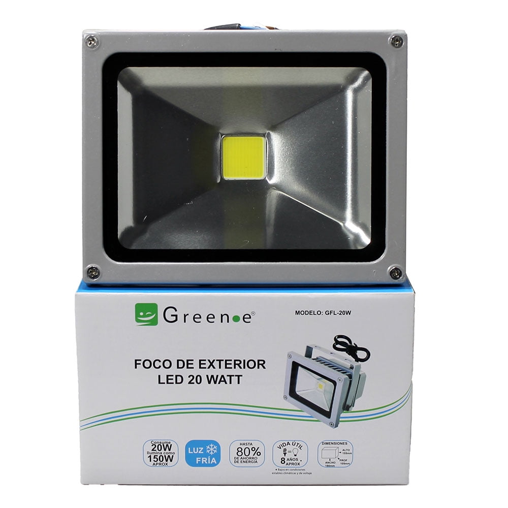 Green E - Foco Exterior Led 20w Luz Fría