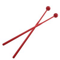Magideal - 2 Piezas De Percusión De Tambor, Instrumentos De Percusión De 11,8 Pulgadas De Longitud, Mazo De Campana Para Xilófono, Tambores Para Niños, Campanas, Rojo