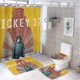 thumbnail image 1 of Mickey 17-theme 4-Piece Shower Curtain Set with Rugs, Waterproof Bathroom Decor Set Includes Bath Mat, U-Shaped Rug, Toilet Lid Cover and Curtain with Hooks, 1 of 6