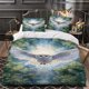thumbnail image 1 of Barn Owl Spreads Its Wings and Flies - Themed Bedding Three-Piece Set Duvet Cover and Pillowcase Set, 1 of 1