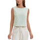 thumbnail image 1 of ATHLECHIC Mujeres Verano Tops Cortos de Tirantes Cuadros Top Botón Espalda Casual Blusas Sin Mangas Camisas S Verde, 1 of 5