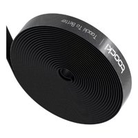 Toocki - Cinta Velcro Organizador De Cables Rollo De 3M Color Negro
