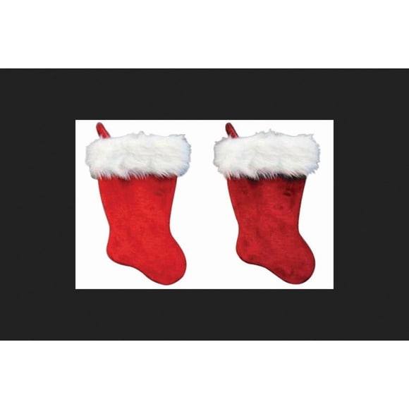 Calcetín de Peluche Santa's Best 50 cm Rojo para Interior y Exterior