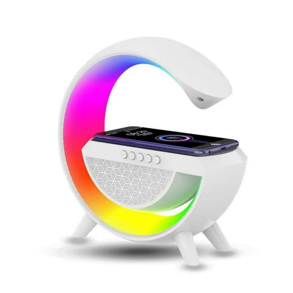 Lampara Parlante Inteligente Bluetooth Cargador Inalambrico RGB