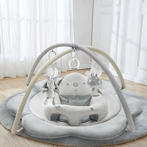 Alfombra de juego para bebés 3 en 1 Suihuooo con asiento y juguetes, 100 x 100 cm